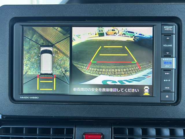 ダイハツ タント カスタム RS 静岡県 2019(令1)年 5.5万km ブラックマイカメタリック 【安全装備】/スマートアシスト/衝突回避・軽減ブレーキ機能 /（車速約4km/hから80km/h間時警報アラーム喚起作動/（前車相対速度約30km/h未満時衝突回避機能作動）/（前車相対速度約30km/hから80km/h時衝突軽減ブレーキ作動）/（対歩行者：車速約30km/h未満時回避機能作動、50km/h未満時軽減機能作動）/オートハイビーム（作動車速：約25km/h以上時）/誤発進抑制機能（障害物検知範囲前方4m以内・後方3m以内）/車線逸脱警報＆逸脱抑制制御（作動車速：約60km/h以上時）/先行車発進お知らせ機能/進入禁止標識認識機能/【主要装備】/純正ナビ　/フルセグテレビ　/アラウンドビューモニター　/ＥＴＣ　/両側パワースライドドア　/前席シートヒーター　/ハーフレザーシート　/スマートキー　/プッシュスタート　/ＬＥＤ　/後席モニター　/アイドリングストップ