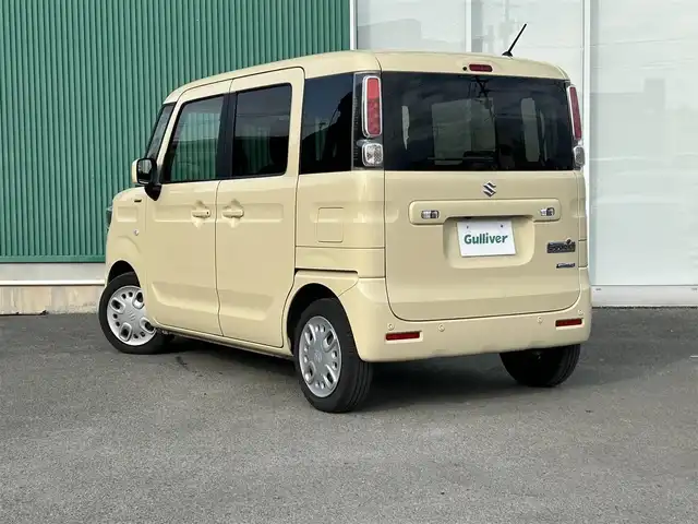 スズキ スペーシア HYBRID G 福岡県 2023(令5)年 3.2万km シフォンアイボリーM ETC/Bluetooth接続/エンジンスタートボタン/スマートキー/車外バックカメラ/後方コーナーセンサー/オートライト/盗難防止装置/レーンキープアシスト/横滑り防止装置