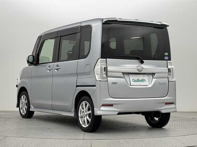 ダイハツ タント カスタム X SA 新潟県 2014(平26)年 3.2万km ブライトシルバーメタリック 衝突被害軽減ブレーキ/社外HDDナビ/　　CD/AM/FM/ワンセグ//バックモニター/片側パワースライドドア/HIDオートライト/純正アルミホイール付/アイドリングストップ/純正フロアマット/ドアバイザー/後席サンシェード/スマートキー
