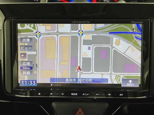 ダイハツ タント カスタム X SA 新潟県 2014(平26)年 3.2万km ブライトシルバーメタリック 衝突被害軽減ブレーキ/社外HDDナビ/　　CD/AM/FM/ワンセグ//バックモニター/片側パワースライドドア/HIDオートライト/純正アルミホイール付/アイドリングストップ/純正フロアマット/ドアバイザー/後席サンシェード/スマートキー