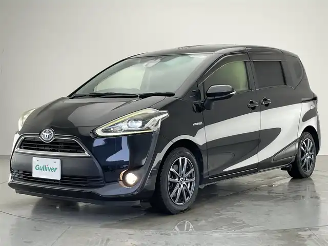 トヨタ シエンタ ハイブリッド G 愛知県 2015(平27)年 8.9万km ブラックマイカ 純正ナビ　フルセグＴＶ　Ｂｌｕｅｔｏｏｔｈ　シートヒーター　両側パワースライドドア　セーフティセンス　衝突軽減　車線逸脱　バックカメラ　ＥＴＣ　フロアマット　ＬＥＤオートライト　フォグライト　禁煙車
