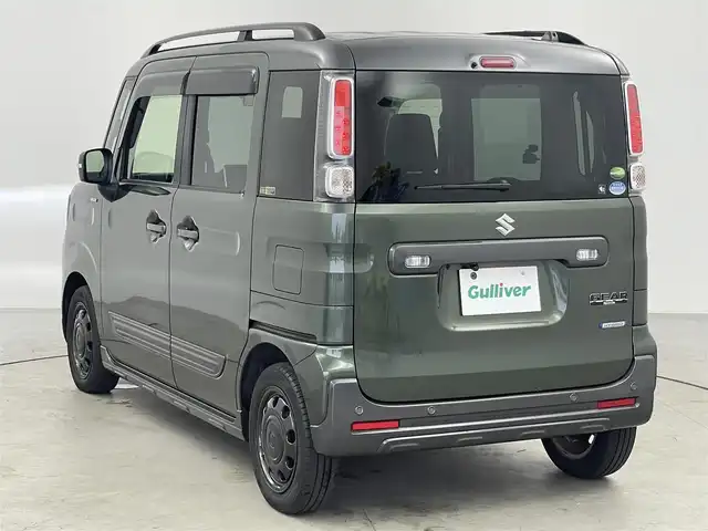 スズキ スペーシア ギア HYBRID XZ 愛知県 2020(令2)年 2.6万km クールカーキパールメタリック/ガンメタリック2トーン スズキセーフティサポート/　　・デュアルカメラブレーキサポート/　　・車線逸脱警報機能/　　・車線逸脱抑制機能/　　・ふらつき警報/　　・アダプティブクルーズコントロール/　　・ハイビームアシスト/ストラーダ7インチナビ/　　CD/DVD/BT/ワンセグ/バックカメラ/ドライブレコーダー/ETC/革巻きステアリング/シートヒーター（前席）/両側パワースライドドア/ルーフレール/純正LEDヘッドライト/フォグランプ