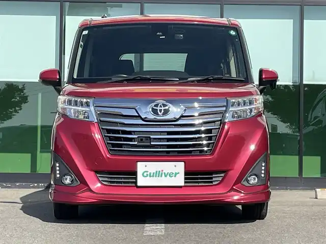 トヨタ ルーミー カスタムG－T 和歌山県 2017(平29)年 3.8万km マゼンタベリーマイカM 純正9インチナビ（NSZT-Y66T)/バックカメラ/フルセグTV/衝突軽減ブレーキ/クルーズコントロール/横滑り防止/後方コーナーセンサー/オートライト/ドラレコ/ビルトインETC/両側パワスラ/シートヒーター/ステリモ/LEDヘッドライト/フォグランプ/後席サンシェード