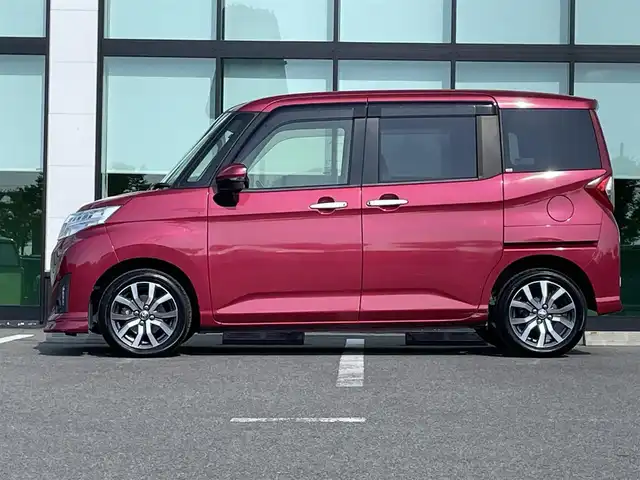 トヨタ ルーミー カスタムG－T 和歌山県 2017(平29)年 3.8万km マゼンタベリーマイカM 純正9インチナビ（NSZT-Y66T)/バックカメラ/フルセグTV/衝突軽減ブレーキ/クルーズコントロール/横滑り防止/後方コーナーセンサー/オートライト/ドラレコ/ビルトインETC/両側パワスラ/シートヒーター/ステリモ/LEDヘッドライト/フォグランプ/後席サンシェード