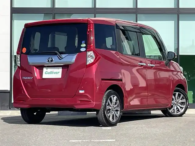 トヨタ ルーミー カスタムG－T 和歌山県 2017(平29)年 3.8万km マゼンタベリーマイカM 純正9インチナビ（NSZT-Y66T)/バックカメラ/フルセグTV/衝突軽減ブレーキ/クルーズコントロール/横滑り防止/後方コーナーセンサー/オートライト/ドラレコ/ビルトインETC/両側パワスラ/シートヒーター/ステリモ/LEDヘッドライト/フォグランプ/後席サンシェード