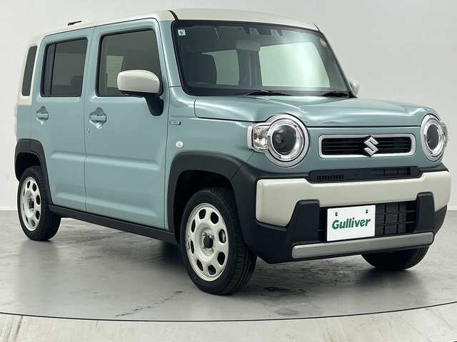 スズキ ハスラー HYBRID G 福島県 2024(令6)年 0.4万km オフブルーメタリック/ソフトベージュメタリック /禁煙車//レーダークルーズコントロール//社外ナビ/CD・DVD・フルセグTV・BT//シートヒーター//レーンアシスト//オートハイビーム//ステアリングリモコン//ダウンヒルアシスト//ＬＥＤライト//リアコーナーセンサー//ＥＴＣ//取扱説明書//保証書