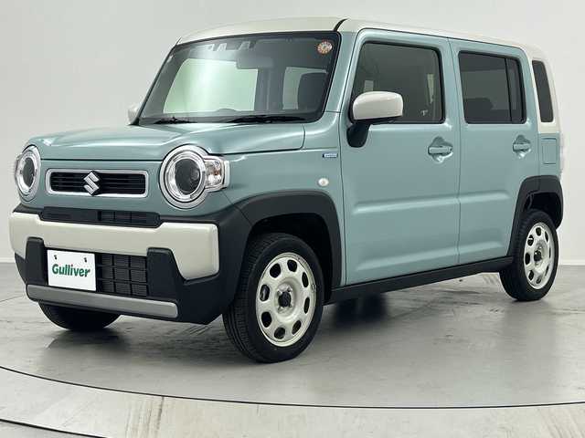 スズキ ハスラー HYBRID G 福島県 2024(令6)年 0.4万km オフブルーメタリック/ソフトベージュメタリック /禁煙車//レーダークルーズコントロール//社外ナビ/CD・DVD・フルセグTV・BT//シートヒーター//レーンアシスト//オートハイビーム//ステアリングリモコン//ダウンヒルアシスト//ＬＥＤライト//リアコーナーセンサー//ＥＴＣ//取扱説明書//保証書