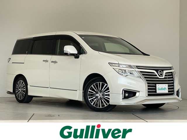 日産 エルグランド 250HWS アーバンクロム 愛知県 2017(平29)年 5.5万km ブリリアントホワイトパール HDDナビ/フリップダウンモニター/全方位カメラ/片側パワースライド/クルーズコントロール/バックカメラ/コーナーセンサー/純正アルミホイール/LEDヘッドライト/リアオートエアコン/オートライト/ETC/衝突軽減システム/フルセグ/CD/ステアリングスイッチ/スマートキー/プッシュスタート