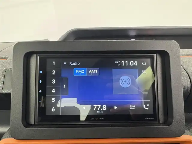 ダイハツ タント ファンクロスターボ 愛知県 2022(令4)年 0.8万km サンドベージュメタリック 社外ディスプレイオーディオ/ターボ/前席シートヒーター/前後ドラレコ/ETC/両側パワスラ/衝突軽減システム/レーンキープアシスト/オートマチックハイビーム/純正LEDヘッドライト/純正15インチAW/純正フロアマット