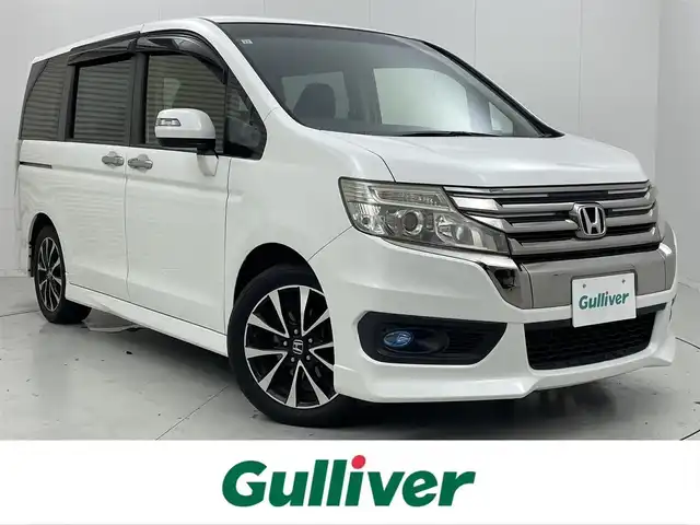 ホンダ ステップワゴン スパーダ Z クールスピリット 茨城県 2013(平25)年 8.2万km ホワイトオーキッドパール 7インチHDDナビ/Bluetooth/フルセグ/CD/DVD/AM/FM/HDMI/ipod/両側パワースライドドア/クルーズコントロール/キセノンヘッドライト/オートライト/フロントフォグランプ/ステアリングスイッチ/ドアバイザー
