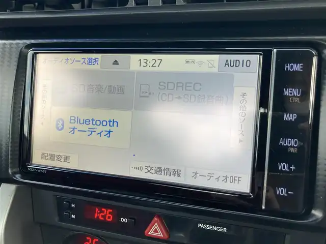 トヨタ ８６ GT リミテッド 静岡県 2013(平25)年 6.2万km サテンホワイトパール 純正SDナビ(NSZT-W68T)/　AM FM CD DVD Bluetooth SDREC/シートヒーター(前席)/HIDオートヘッドライト/社外18インチアルミホイール/スマートキー2本/リアスポイラー/パドルシフト/フロントフォグランプ/CUSCOタワーバー/フルセグTV/ETC/ハーフレザーシート/HKSマフラー