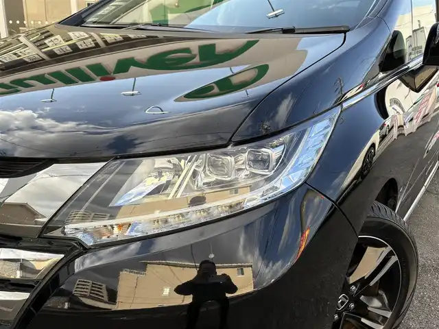 ホンダ オデッセイ ハイブリッド 愛知県 2017(平29)年 4.5万km クリスタルブラックパール ワンオーナー/ホンダセンシング車/両側パワースライドドア/アルパインフィリップダウンモニター/クルコン/パワーシート/純正ナビ/フルセグテレビ/Bluetooth/ビルトインETC/ドラレコ前後/ハーフレザーシート/ブラインドスポットインフォメーション（側後方検知機能）/CMBS/LKAS/AC100V/バックカメラ/純正アルミホイール/純正マット/プッシュスタート/取説、保証書あります。