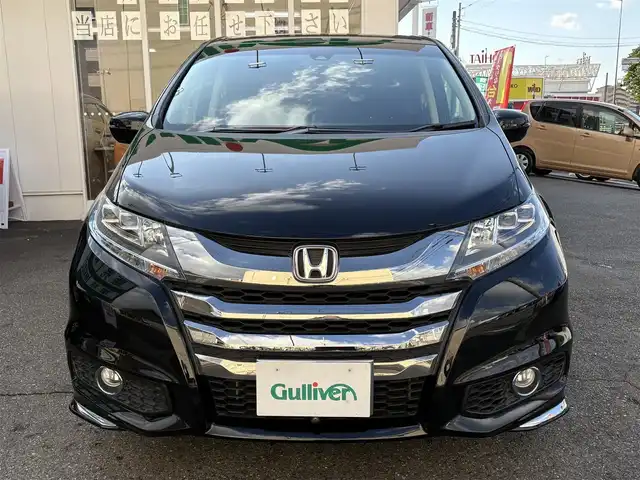 ホンダ オデッセイ ハイブリッド 愛知県 2017(平29)年 4.5万km クリスタルブラックパール ワンオーナー/ホンダセンシング車/両側パワースライドドア/アルパインフィリップダウンモニター/クルコン/パワーシート/純正ナビ/フルセグテレビ/Bluetooth/ビルトインETC/ドラレコ前後/ハーフレザーシート/ブラインドスポットインフォメーション（側後方検知機能）/CMBS/LKAS/AC100V/バックカメラ/純正アルミホイール/純正マット/プッシュスタート/取説、保証書あります。