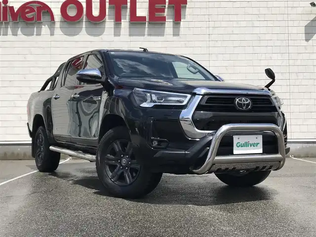 トヨタ ハイラックス Z 富山県 2020(令2)年 7.2万km アティチュードブラックマイカ 4WD/ワンオーナー/社外ナビ/バックカメラ/ドライブレコーダー/プリクラッシュセーフティ/レーンキープアシスト/コーナーセンサー/レーダークルーズコントロール/ダウンヒルアシストコントロール/プッシュスタート/スマートキー/革巻きステアリング/LEDヘッドライト/オートライト/ETC/純正サイドステップ積込み
