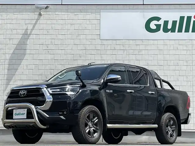 トヨタ ハイラックス Z 岩手県 2020(令2)年 7.2万km アティチュードブラックマイカ 禁煙車/ディーゼル/4WD(切替)/ワンオーナー/フロントスキッドバー/社外ステップ/GRスポーツバー/社外ナビ/→フルセグTV/Bluetooth/バックカメラ/レーダークルーズコントロール/プリクラッシュセーフティ/レーンキープアシスト/コーナーセンサー/ダウンヒルアシストコントロール/革巻きステアリング/オートライト/LEDヘッドライト/フォグライト/〇プッシュスタート/〇フロアマット/〇電動格納ミラー/ドライブレコーダー/ETC