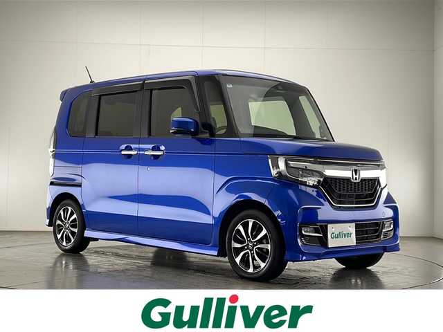 ホンダ Ｎ ＢＯＸ カスタム G L ホンダセンシング 宮崎県 2018(平30)年 5.1万km ブリリアントスポーティブルーメタリック2トーン 禁煙車/純正ナビＴＶ/（VXM-185VFi/CD/DVD/Bluetooth/ワンセグTV)/純正バックカメラ/純正ビルトインETC/純正LEDオートライト/純正LEDフォグ/純正エアロ/純正ルーフエンドスポイラー/純正14インチアルミ/純正フロアマット/両側電動スライドドア/アダプティブクルーズコントロール/レーンディパーチャーアラート/クリアランスソナー/ハーフシェイドガラス/オートエアコン（プラズマクラスター）/ウインカードアミラー/スマートキー/プッシュエンジンスタート