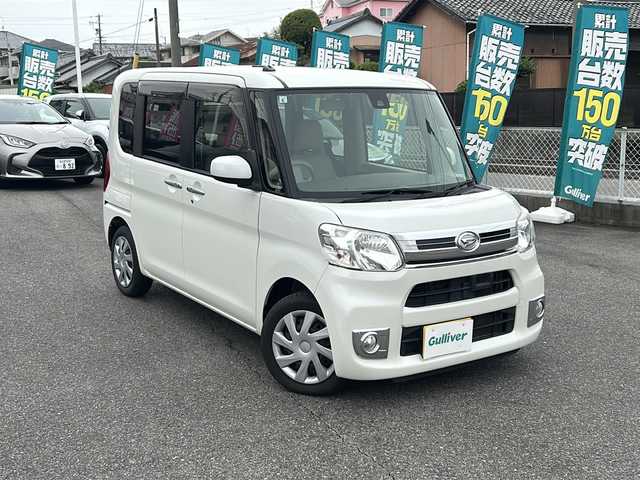 ダイハツ タント X ターボ SAⅡ 愛知県 2015(平27)年 6.1万km パールホワイトⅢ /禁煙車//ワンオーナー//社外ナビ・フルセグTV//バックカメラ//スマートアシスト２//プッシュスタート//電動格納ミラー//ステアスイッチ//オートライト//純正ドアバイザー//純正フロアマット//新車保証書//取扱説明書//スペアキー