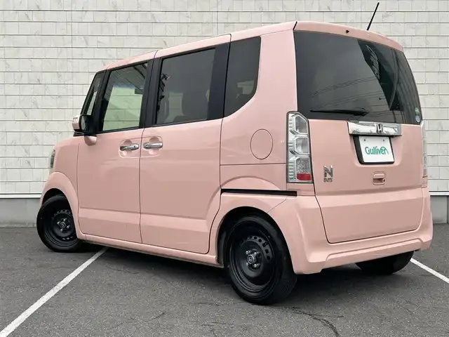ホンダ Ｎ ＢＯＸ G ターボ Lパッケージ 栃木県 2016(平28)年 8.7万km プレミアムピンクパール 純正SDナビ/Bluetooth CD DVD/フルセグ TV/バックカメラ/ターボ/MTモード付AT/クルーズコントロール/ABS/横滑り防止装置/コーナーセンサー/レーンキープアシスト/盗難防止装置/オートライト/純正LEDヘッドライト/衝突軽減システム/パドルシフト/純正14インチアルミホイール/純正フロアマット/ETC/ドライブレコーダー/スペアキー/保証書/取扱説明書/記録簿