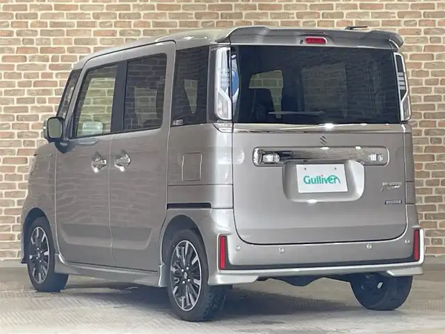 スズキ スペーシア カスタム HYBRID XS 岩手県 2023(令5)年 0.6万km スチールシルバーM ４WD/全方位モニター/ヘッドアップディスプレイ/スズキコネクト対応通信機装着車/スズキセーフティサポート/デュアルカメラブレーキサポート/アダプティブクルーズコントロール/車線維持支援機能/車線逸脱警報/誤発進抑制機能/先行車発進お知らせ機能/標識認識機能/リヤパーキングセンサー/前席シートヒーター/両側パワースライドドア/スリムサーキュレーター/ロールサンシェード/純正ナビ/フルセグTV/LEDヘッドライト/純正15インチアルミホイール