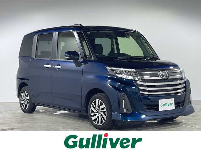 トヨタ ルーミー カスタムG 福岡県 2023(令5)年 1.4万km レーザーブルークリスタルシャイン 純正メモリナビ/フルセグテレビ/バックカメラ/両側パワースライドドア/プッシュスタート/クルーズコントロール/ETC/ドライブレコーダー/純正フロアマット