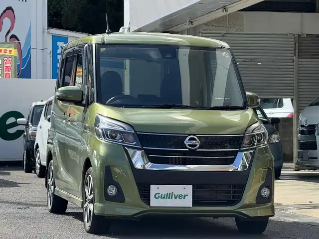 日産 デイズ ルークス ハイウェイスター Gターボ 長崎県 2018(平30)年 2.5万km プレミアムオリーブメタリック 登録時24877km/純正ナビ/・TV/・Bluetooth/・DVD/全方位カメラ/ETC/スマートキー/両側パワースライドドア/クルーズコントロール/電動格納ミラー/後席サーキュレーター/ドライブレコーダー