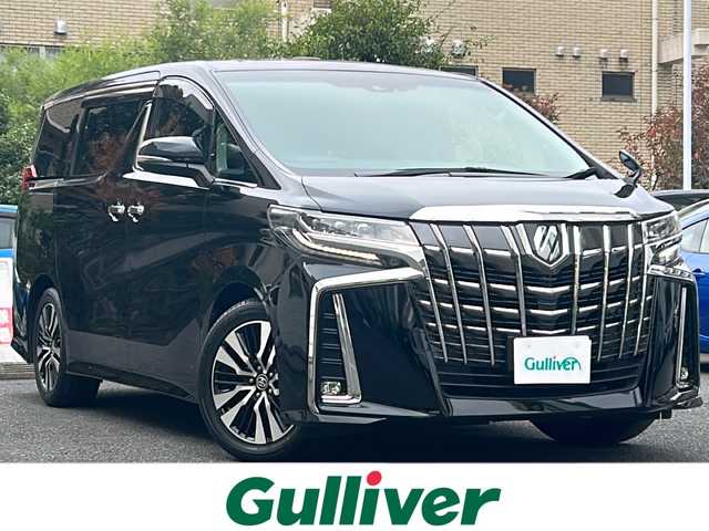 トヨタ アルファード S Cパッケージ 埼玉県 2021(令3)年 5.9万km ブラック 登録時58875km/Wサンルーフ/フリップダウンモニター/純正ディーラーオプションナビ/　AM/FM/CD/DVD/Bluetooth/フルセグ/Miracast/レザーシート/パワーシート（前席）/メモリーシート/シートヒーター/エアシート/クルーズコントロール/レーンキープアシスト/衝突軽減防止装置/横滑り防止機能/バックカメラ/両側パワースライドドア/LEDオートライト/オートハイビーム/フォグランプ/ブラインドスポットモニター/クリアランスソナー/パワーバックドア/デジタルインナーミラー/オットマン（N席、2列目）/ステアリングスイッチ/ステアリグヒーター/純正18インチアルミホイール/パーキングブレーキホールド/電動格納ミラー/ウィンカーミラー/ドアバイザー/プッシュスタート/スマートキー×2/取扱説明書/ナビ取扱説明書