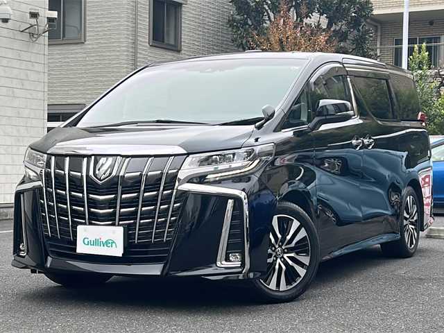 トヨタ アルファード S Cパッケージ 埼玉県 2021(令3)年 5.9万km ブラック 登録時58875km/Wサンルーフ/フリップダウンモニター/純正ディーラーオプションナビ/　AM/FM/CD/DVD/Bluetooth/フルセグ/Miracast/レザーシート/パワーシート（前席）/メモリーシート/シートヒーター/エアシート/クルーズコントロール/レーンキープアシスト/衝突軽減防止装置/横滑り防止機能/バックカメラ/両側パワースライドドア/LEDオートライト/オートハイビーム/フォグランプ/ブラインドスポットモニター/クリアランスソナー/パワーバックドア/デジタルインナーミラー/オットマン（N席、2列目）/ステアリングスイッチ/ステアリグヒーター/純正18インチアルミホイール/パーキングブレーキホールド/電動格納ミラー/ウィンカーミラー/ドアバイザー/プッシュスタート/スマートキー×2/取扱説明書/ナビ取扱説明書