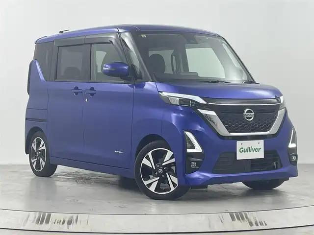 日産 ルークス HWS Gターボ プロパイロットED 埼玉県 2020(令2)年 2.6万km アトランティックブルー 純正9インチナビ　MM320D-L/(Bluetooth/CD/DVD/AM/FM)/地デジフルセグ/アラウンドビューモニター/バックカメラ/プロパイロット/前方ドライブレコーダー/ETC/車線逸脱警報/先行車発進お知らせ機能/標識認識機能/ふらつき警報/電子パーキングシステム/オートブレーキホールド/両側パワースライドドア/ステアリングリモコン/プッシュスタート/ロールサンシェード/フロントフォグランプ/ウィンカーミラー/純正フロアマット/純正ドアバイザー/純正15インチアルミホイール