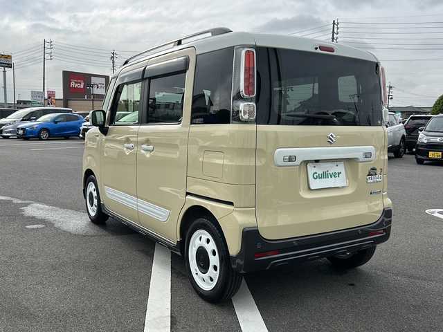 スズキ スペーシア ギア マイスタイル 岐阜県 2023(令5)年 1.9万km シフォンアイボリーメタリック ＳＤナビ/両側パワースライドドア　/衝突被害軽減システム　/デュアルカメラブレーキサポート　/クルーズコントロール追従あり　/ルーフレール　/スマートキー　/ＬＥＤヘッドライト　/前後ドライブレコーダー/純正アルミホイール　/フルセグTV/ドアバイザー/Blue tooth/USB/ミュージックプレイヤー　iPod/AUX/ベンチシート/フルフラットシート/純正フロアマット/シートヒーターD＋N席/コーナーセンサー後ろのみ/レーンキープアシスト/オートライト/エアバッグW＋サイド