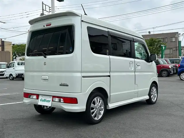 スズキ エブリィ ワゴン PZターボ スペシャル 静岡県 2017(平29)年 0.9万km パールホワイト エンジンスタートボタン/パワーステアリング/パワーウィンドウ/スマートキー/Bluetooth接続/CDチェンジャー/USB入力端子/フルセグTV/DVD再生機能ありナビ/ベンチシート/純正フロアマット/両側パワースライドドア/ABS/横滑り防止装置/盗難防止装置/オートライト/キセノンヘッドライト/ダブルエアバック/衝突軽減システム/左側オートステップ
