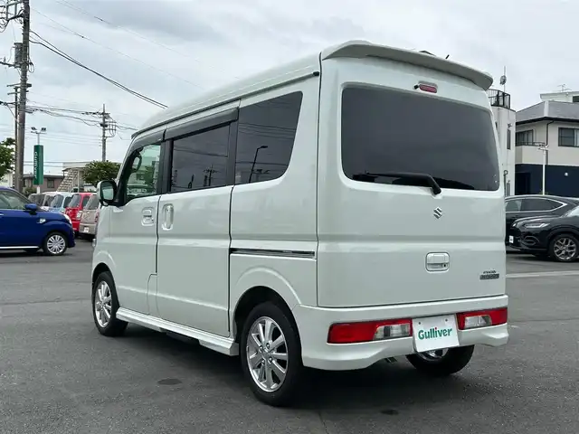 スズキ エブリィ ワゴン PZターボ スペシャル 静岡県 2017(平29)年 0.9万km パールホワイト エンジンスタートボタン/パワーステアリング/パワーウィンドウ/スマートキー/Bluetooth接続/CDチェンジャー/USB入力端子/フルセグTV/DVD再生機能ありナビ/ベンチシート/純正フロアマット/両側パワースライドドア/ABS/横滑り防止装置/盗難防止装置/オートライト/キセノンヘッドライト/ダブルエアバック/衝突軽減システム/左側オートステップ