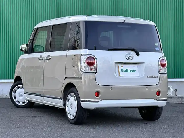ダイハツ ムーヴ キャンバス X メイクアップ SA Ⅱ 宮城県 2016(平28)年 6.5万km パールホワイトⅢ/ナチュラルベージュマイカメタリック 2トーン パノラマモニター/＝＝＝/スマートアシスト2/・衝突回避支援ブレーキ機能/・衝突警報機能/・車線逸脱警報機能/・誤発進抑制制御機能/・先行車発進お知らせ機能/純正ナビ（NMZK-W67D）/・CD/DVD/・Bluetooth/・フルセグTV/ETC/両側スライドドア/ステアリングスイッチ/フォグランプ/オートライト/スマートキー＆プッシュスタート/電動格納ミラー/フロアマット/W/サイドエアバッグ