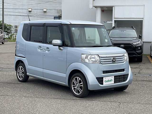 ホンダ Ｎ ＢＯＸ G ターボパッケージ 新潟県 2013(平25)年 11.1万km クールミストメタリック 4WD/CD/AUX/クルーズコントロール/ベンチシート/パドルシフト/ステアリングスイッチ/両側パワースライドドア/スマートキー/プッシュスタート/純正14インチアルミホイール