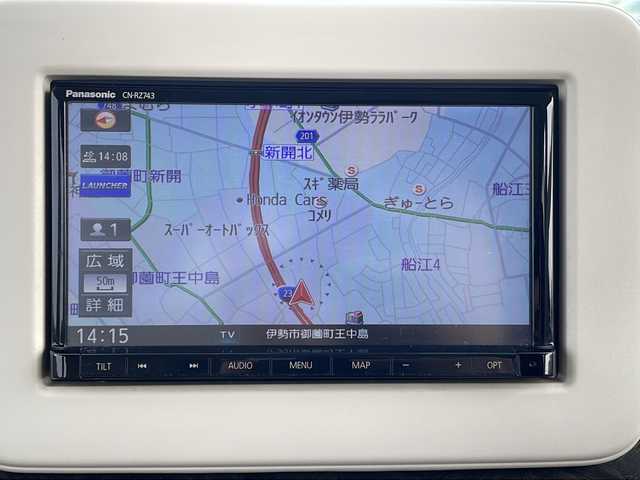 スズキ ラパン モード 三重県 2019(平31)年 4.2万km ブルーイッシュブラックパール3 レーダーブレーキサポート/純正ナビ(AM/FM/CD/DVD/TV/BT)/フルセグTV/シートヒーター(D+N席)/電動格納ミラー/LEDヘッドライト/ETC/衝突軽減ブレーキ/アイドリングストップ/プッシュスタート/ウッド調インパネ