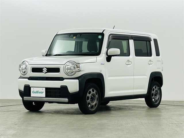 スズキ ハスラー HYBRID G 福島県 2020(令2)年 5万km ピュアホワイトP スズキセーフティサポート/・衝突軽減ブレーキ/・レーンアシスト/・クリアランスソナー/社外ナビ/・型番：MDV-D307W/・ワンセグTV/CD/Bluetooth/・ETC/アイドリングストップ/ステアリングスイッチ/シートヒーター(運転席/助手席)/オートライト/・ヘッドライトレベライザー/プッシュスタート/・スマートキー/・スペアキー/社外フロアマット/ドアバイザー