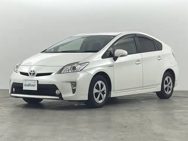 トヨタ プリウス G 福島県 2014(平26)年 5.7万km ホワイトパールクリスタルシャイン 純正ナビ/・フルセグTV/Bluetooth/CD/DVD/・バックカメラ/・ETC/アイドリングストップ/クルーズコントロール/革巻きステアリング/・ステアリングリモコン/ハーフレザーシート/・パワーシート(運転席)/プッシュスタート/・スマートキー/・スペアキー/HIDヘッドライト/・オートライト/・フォグライト/電動格納ミラー/純正フロアマット/ドアバイザー