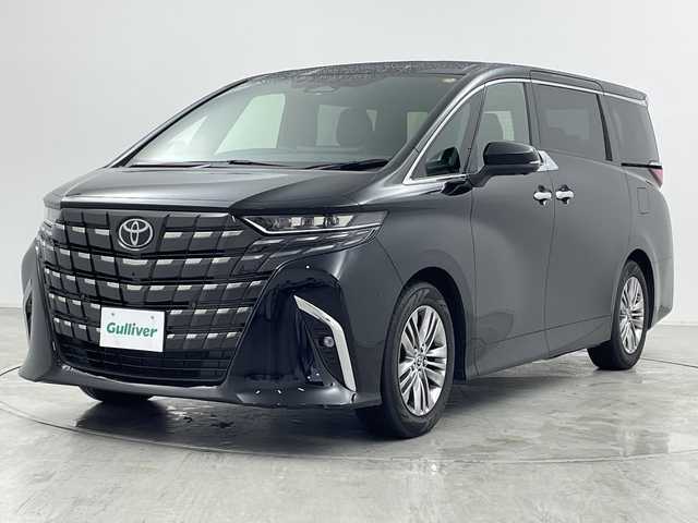 トヨタ アルファード Z 群馬県 2025(令7)年 0.7万km ブラック ムーンルーフ　純正１４型ナビ　純正１３．２型後席モニター　全周囲カメラ　ユニバーサルステップ　デジタルインナーミラー　純正ビルトインＥＴＣ２．０　前後ドラレコ　レザーシート　置くだけ充電　　禁煙車