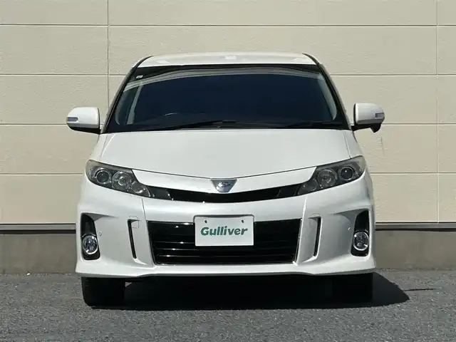 トヨタ エスティマ アエラス レザーパッケージ 茨城県 2015(平27)年 6.9万km ホワイトパールクリスタルシャイン プッシュスタート/MT付きAT/スマートキー/Wエアコン/クルーズコントロール/SDナビ（DVD再生機能あり）/フルセグTV/ビルトインETC/carrozzeriaフリップダウンモニター/格納式サードシート/D席パワーシート/純正フロアマット/両側パワースライドドア/純正アルミホイル/前後クリアランスソナー/オートライト/Wエアバック