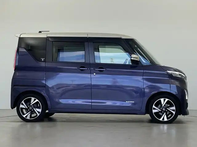 日産 ルークス HWS Gターボ プロパイロットED 岐阜県 2020(令2)年 6.2万km パープルＭ 純正9インチディスプレイオーディオ/AppleCarPlay /AndroidAuto /Bluetooth /HDMI/FM AM/USB/ナビ・ドラレコ連動機能/iPod/アラウンドビューモニター/両側パワースライドドア/革巻きステアリング/ステアリングリモコン/ビルトインETC/プロパイロット/エマージェンシーブレーキ/車線逸脱警報/車線逸脱防止支援/ハンドル支援/速度標識認識機能/道路標識認識機能/先行車発進お知らせ機能/ふらつき警報/フロントソナー/リアソナー/タイヤアングルガイド