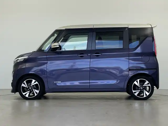 日産 ルークス HWS Gターボ プロパイロットED 岐阜県 2020(令2)年 6.2万km パープルＭ 純正9インチディスプレイオーディオ/AppleCarPlay /AndroidAuto /Bluetooth /HDMI/FM AM/USB/ナビ・ドラレコ連動機能/iPod/アラウンドビューモニター/両側パワースライドドア/革巻きステアリング/ステアリングリモコン/ビルトインETC/プロパイロット/エマージェンシーブレーキ/車線逸脱警報/車線逸脱防止支援/ハンドル支援/速度標識認識機能/道路標識認識機能/先行車発進お知らせ機能/ふらつき警報/フロントソナー/リアソナー/タイヤアングルガイド
