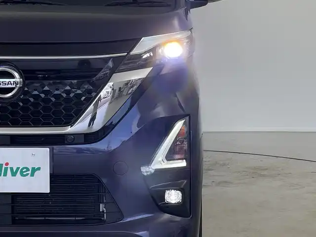 日産 ルークス HWS Gターボ プロパイロットED 岐阜県 2020(令2)年 6.2万km パープルＭ 純正9インチディスプレイオーディオ/AppleCarPlay /AndroidAuto /Bluetooth /HDMI/FM AM/USB/ナビ・ドラレコ連動機能/iPod/アラウンドビューモニター/両側パワースライドドア/革巻きステアリング/ステアリングリモコン/ビルトインETC/プロパイロット/エマージェンシーブレーキ/車線逸脱警報/車線逸脱防止支援/ハンドル支援/速度標識認識機能/道路標識認識機能/先行車発進お知らせ機能/ふらつき警報/フロントソナー/リアソナー/タイヤアングルガイド
