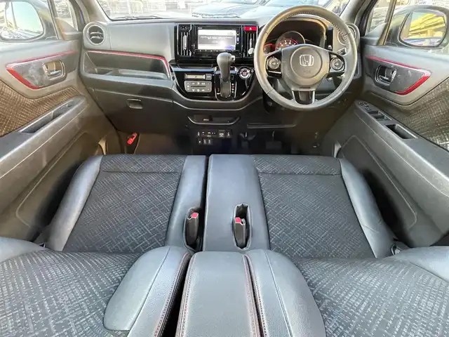 ホンダ Ｎ ＷＧＮ カスタムGSS2トーンカラースタイルPKGⅡ 愛知県 2019(令1)年 1.8万km ブリリアントスポーティブルーメタリック2トーン スマートキー/プッシュスタート/純正ナビ/（CD/DVD/FM/AM/BT/USB）/フルセグTV/バックカメラ/ビルトインETC/純正14インチAW/クルーズコントロール/シティブレーキアクティブシステム/ドライブレコーダー（SD無し）/ハーフレザーシート/前席シートヒーター/ステアリングスイッチ/純正フロアマット/HIDヘッドライト/社外AW付きスタッドレスタイヤ×4本車載