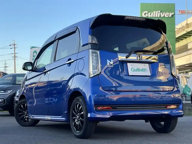 ホンダ Ｎ ＷＧＮ カスタムGSS2トーンカラースタイルPKGⅡ 愛知県 2019(令1)年 1.8万km ブリリアントスポーティブルーメタリック2トーン スマートキー/プッシュスタート/純正ナビ/（CD/DVD/FM/AM/BT/USB）/フルセグTV/バックカメラ/ビルトインETC/純正14インチAW/クルーズコントロール/シティブレーキアクティブシステム/ドライブレコーダー（SD無し）/ハーフレザーシート/前席シートヒーター/ステアリングスイッチ/純正フロアマット/HIDヘッドライト/社外AW付きスタッドレスタイヤ×4本車載
