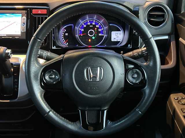 ホンダ Ｎ ＷＧＮ カスタム G Aパッケージ 道央・札幌 2015(平27)年 4.7万km プレミアムゴールドパープルパール ・４WD/・衝突軽減ブレーキ/・純正ナビ/　CD＆DVD＆BT＆USB＆TV/・バックカメラ/・ハーフレザーシート/・オートエアコン/・オートライト/・電動格納ミラー/・クルーズコントロール/・プッシュスタート/・スマートキー/・社外エンジンスターター/・前後ドライブレコーダー/・純正AW＆夏タイヤ積込/・ミラーヒーター/・純正フロアマット/・ドアバイザー/・ウィンカーミラー/・フォグライト/・LEDヘッドライト