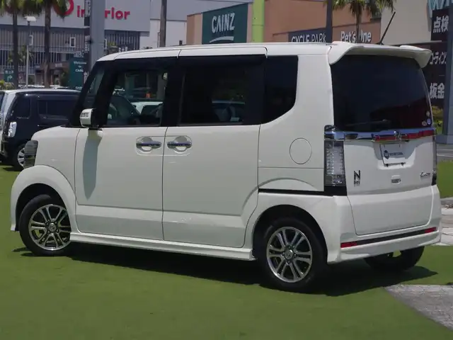 ホンダ Ｎ ＢＯＸ カスタム G Aパッケージ 千葉県 2014(平26)年 4.9万km プレミアムホワイトパール CCTBA（シティブレーキアクティブシステム）　　/両側パワースライドドア/純正メモリーナビ/【CD再生機能】/バックカメラ/ETC/HIDヘッドライト/フォグライト/ウインカーミラー/純正14インチアルミホイル/サイド/カーテンエアバッグ/スマートキー