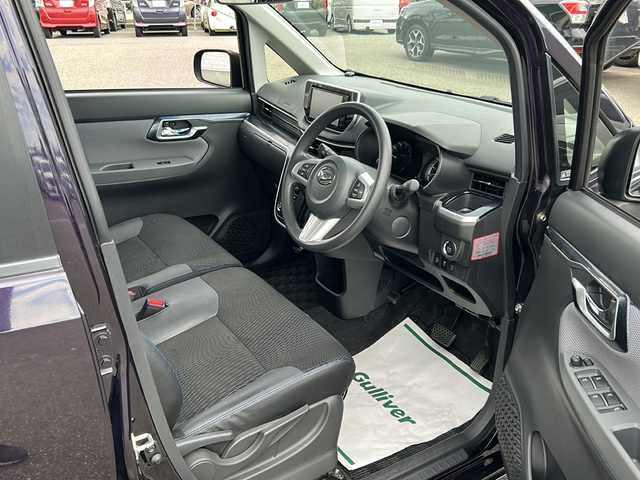 ダイハツ ムーヴ カスタム X ハイパー SAⅡ 愛知県 2016(平28)年 5.7万km ナイトシャドーパープルクリスタルM 【(株)IDOMが運営する【じしゃロン名古屋鳴海店】の自社ローン対象車両になります。こちらは現金ご利用時の価格です。自社ローンご希望の方は別途その旨お申付け下さい。】/社外SDナビ【MDV-D403W】/（AM/FM/CD/DVD/BT/USB/SD/ワンセグ）/バックカメラ/社外14インチアルミホイール/純正14インチアルミホイール夏タイヤ車載/オートLEDヘッドライト/フロントフォグランプ/プッシュスタート/スペアキー（1本）/盗難防止装置/ハーフレザーシート/コーナーセンサー(後のみ)/純正フロアマット