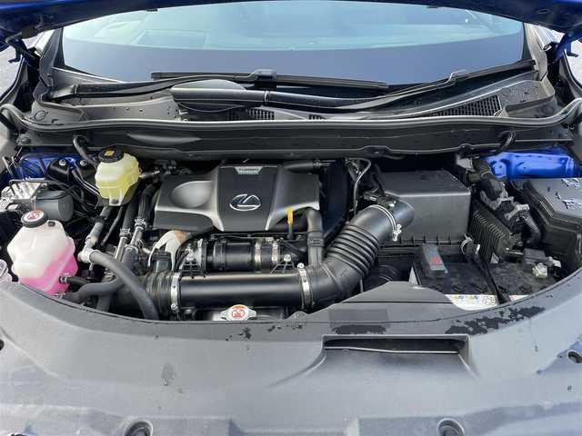 レクサス ＲＸ 300 Fスポーツ 滋賀県 2019(令1)年 4.3万km ヒートブルーコントラストレイヤリング Mark Levinson/純正ナビ/・フルセグTV/・Bluetooth/・CD/・DVD/・USB/・バックカメラ/ETC/ドラレコ/コーナーセンサー/レーダークルーズコントロール/レーンキープアシスト/プリクラッシュセーフティー/横滑り防止装置/オートライト/オートハイビーム/フォグランプ/電格ウィンカーミラー/パワーバックドア/レザーシート/パワーシート/メモリーシート/シートヒーター/エアーシート/センターデフロック/アイドリングストップ/プッシュスタート/スマートキー/フォグランプ