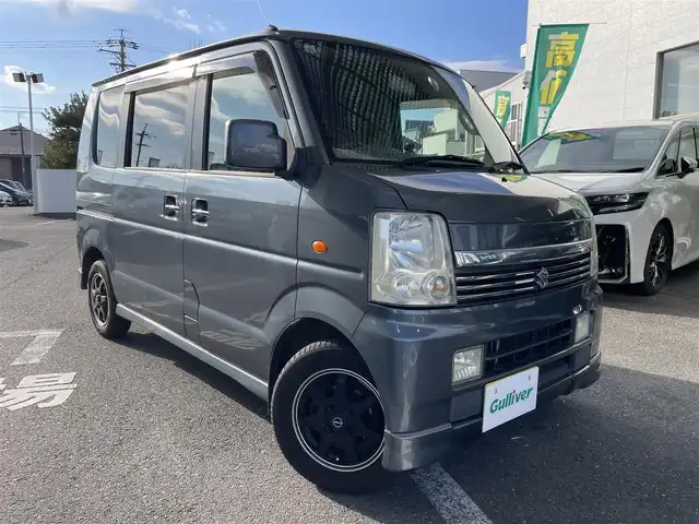 スズキ エブリィ ワゴン PZターボ 愛知県 2005(平17)年 12.3万km アズールグレーパールメタリック ４ＷＤ　/社外ＨＤＤナビ　/ＣＤ／ＤＶＤ　/ＴＶ　/ＭＤ　/左パワースライドドア　/純正フロアマット　/ＥＴＣ　/電動格納ミラー　/運転席シートヒーター　/キーレス　/社外シートカバー