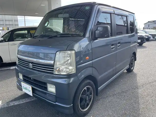 スズキ エブリィ ワゴン PZターボ 愛知県 2005(平17)年 12.3万km アズールグレーパールメタリック ４ＷＤ　/社外ＨＤＤナビ　/ＣＤ／ＤＶＤ　/ＴＶ　/ＭＤ　/左パワースライドドア　/純正フロアマット　/ＥＴＣ　/電動格納ミラー　/運転席シートヒーター　/キーレス　/社外シートカバー