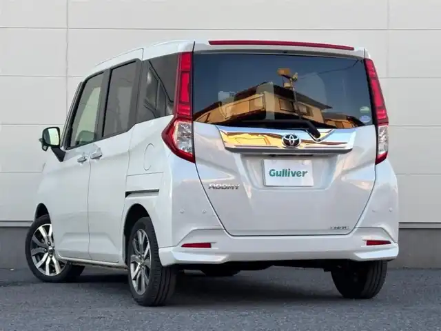 トヨタ ルーミー カスタムG－T 茨城県 2019(平31)年 3.8万km パールホワイトⅢ 純正ナビ/　(AM/FM/CD/Bluetooth/フルセグ)/バックカメラ/フロントリップエアロ/前方ドライブレコーダー/クルーズコントロール/両側パワースライドドア/ビルトインETC2.0/LEDヘッドライト/シートヒーター/前後コーナーセンサー/純正アルミホイール/スタッドレスタイヤ付属/オートライト/パワーステアリング